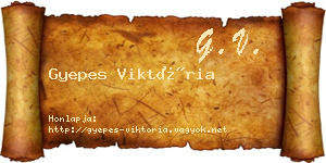 Gyepes Viktória névjegykártya